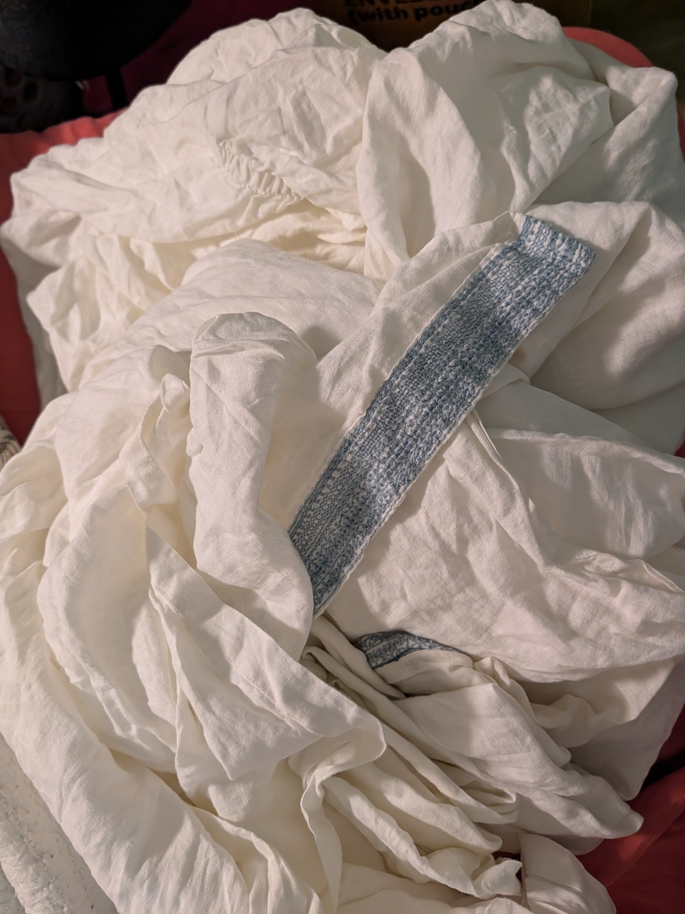 Fieldcrest 100% Linen King Size Sheet Set.